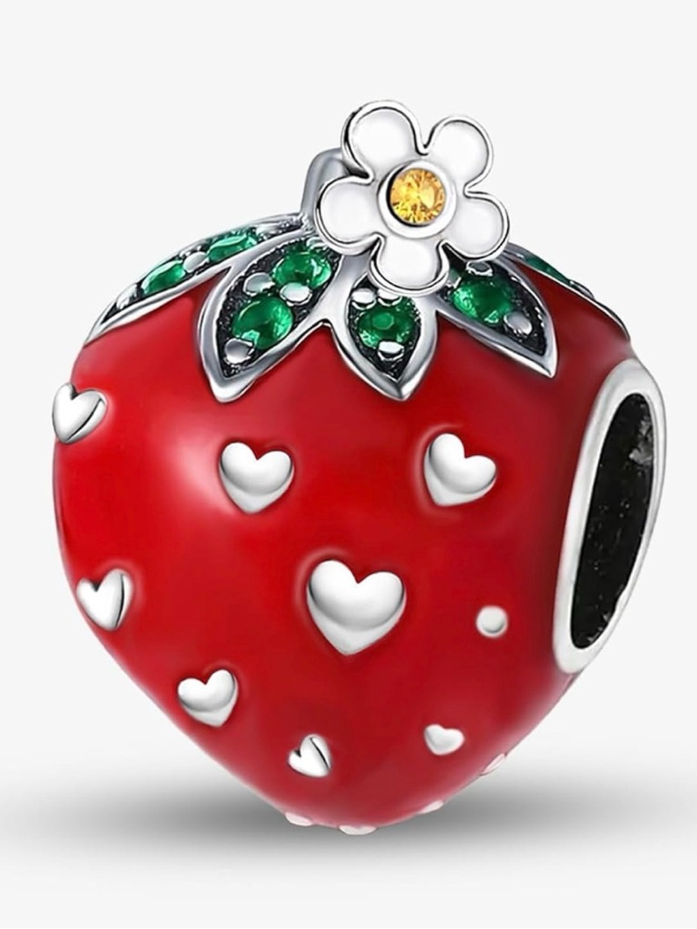 Red Strawberry Bead Charm
